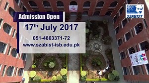 SZABIST ISB offering admissions in BBA, BSAF, BBS, MBA, EMBA, MPM, MSPM, MSMS, PhD (MS). For more information please click here https://szabist-isb.edu.pk/ For Applying online https://szabist-isb.edu.pk/Admissions.html | Szabist University - Islamabad Campus