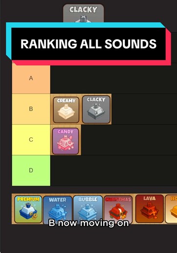 Ranking all Keyboard sounds in 1 Speed Keyboard Escape | keyboard