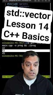 std::vector - a dynamic array [Learn C++ Shorts Lesson 14]