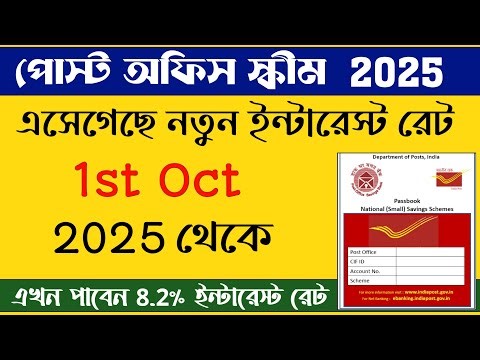 Post office Latest Interest Rates 2025 | Post office New Interest Rates from October 2025