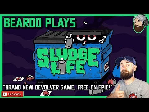 SLUDGE LIFE GAMEPLAY - New Devolver Game: FREE ON EPIC NOW - GRAFFITI, PIGEONS & A GIANT TURD!