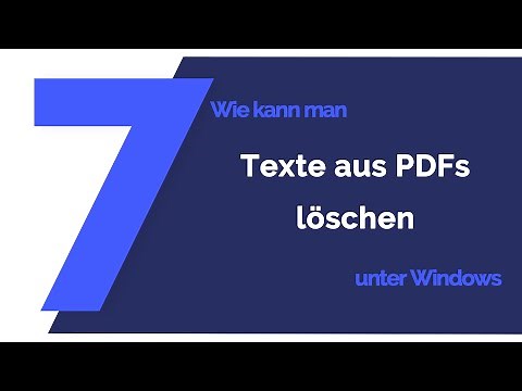 Text aus PDFs löschen | Tutorial 2020