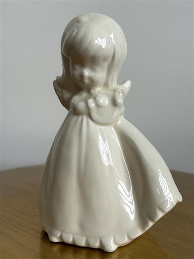 Vintage 1984 Ceramic Angel Figurine Playing Harp | Creamy White Glazed Angel | Handmade Hobbyist Angel Decor | Collectible Holiday Angel - Etsy