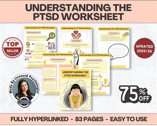 C-PTSD Workbook: C-ptsd Worksheets, Trauma Therapy, Emdr, Lcsw, Lmft, Lpc, 83+ Pages, 10+ Topics, Hyperlinked, (digital Download) PDF - Etsy