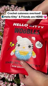 STOP. Hello Kitty® and Friends are now crochet kits?! 😱🎀 The Woobles makes it ridiculously easy to stitch your faves—even if you’ve never crocheted before! | The Woobles
