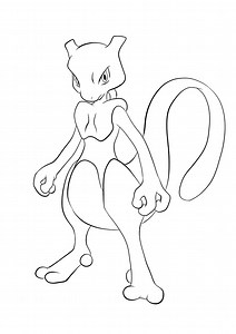 Mewtwo (No.150) : Pokemon (Generation I) - Pokemon Coloring Pages
