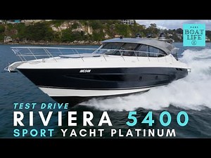 Riviera 5400 Sport Yacht Platinum - Test Drive in choppy water with fuel flow
