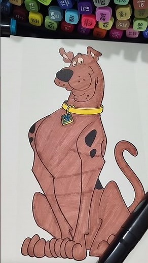 Drawing Scooby-Doo with Markers – Cartoon Art Time-lapse