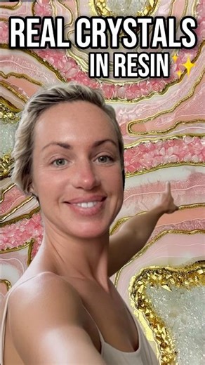 Real Crystals in Resin Geode Art ✨ The Result Will Blow You Away! #resinart #resingeode