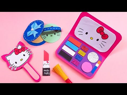 DIY Hello kitty Paper Makeup Mini Notebooks / DIY Paper Crafts /Back to School / DIY Mini Notebooks