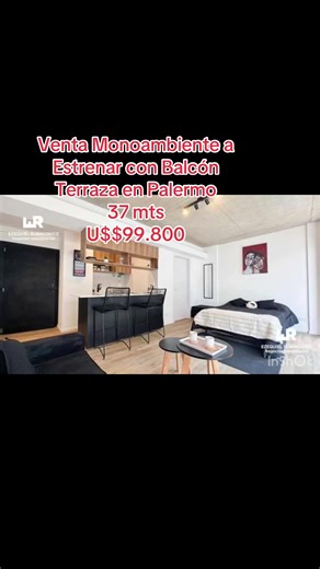 Venta a estrenar de monoambiente apaisado con balcón terraza, ubicado en Fray Justo Santa María de Oro 2517, en el corazón de Palermo. La unidad se destaca por su diseño moderno y distribución apaisada, que favorece una excelente entrada de luz natural y permite una organización más versátil y funcional del espacio, generando mayor amplitud visual y confort. Cuenta con living comedor con cocina integrada, baño completo y balcón terraza, ideal para sumar un espacio exterior propio. Las terminacio