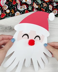 85K views · 685 reactions |  How adorable is this Santa handprint craft? A sweet keepsake and fun holiday activity for little ones! | Simple Everyday Mom | Facebook