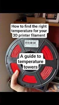 A guide to 3D printer temperature towers #3dprintingtips #3dprintingtutorial #howtoguide