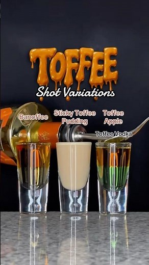 Toffee Shot Variations 🧡#shots #cocktails #drinks
