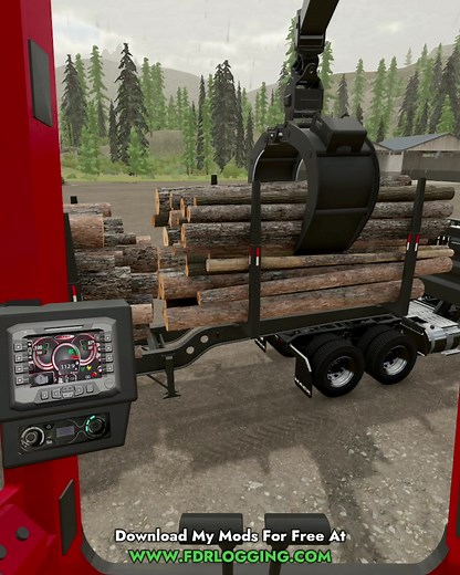 Unloading Short Logs Pulpwood Grapple #fdrlogging #farmingsimulator22 #farmingsimulator #logging #forestry #bclogger #eltec #logloader #ocd #simulator