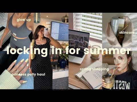 PRE-SUMMER GLOW UP: 10k steps, healthy habits, & spring shopping haul! *locking in for summer*