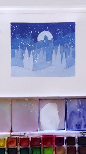 3.8K views · 84 reactions | Negative Painting in Watercolor #painting #watercolor | Aroozxi | Facebook