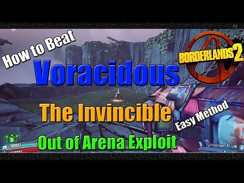 Borderlands 2 | How to Beat Voracidous The Invincible | The Easy Way | Simple Out of arena Spot