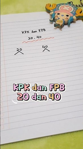 KPK dan FPB dari 20 dan 40 cara pohon faktor #shorts #maths