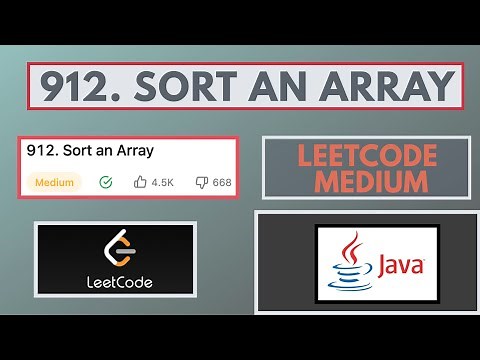 Leetcode | 912. Sort an Array | Medium | Java Solution [Counting Sort]