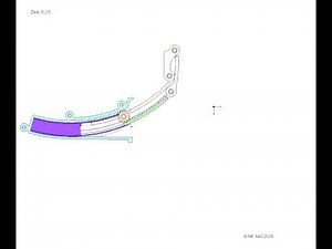 Geared hinge with virtual pivot
