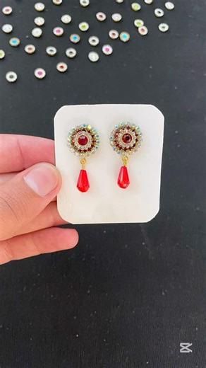 Diy Earrings || Rhinestone Earrings Making #earrings #diy #craft #easycrafts #shorts #viralshort