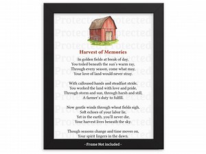 Memorial Poem for Farmer | Farmer Tribute | Loss of a Farmer | Remembrance Gift | Digital Download | PNG | No Frame | Sympathy Gift - Etsy