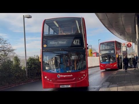 FULL ROUTE VISUAL | Stagecoach London Route 472 - North Greenwich to Abbey Wood - (12344, SN64 OGT)