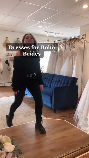 Bohemian style dresses for a beautiful boho bride 🤍 #bridal #bridalgowns #bohobridal #bohochic #bohowedding #kimberlyjamesbridal #philadelphiawedding