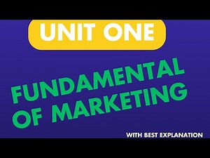 Principle of marketing unit one tutorials