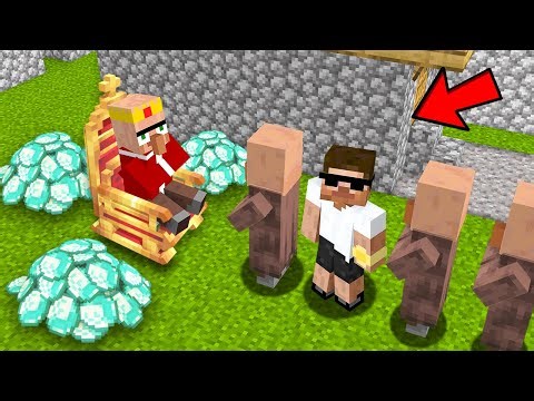 This Evil King Stealing Villagers Diamonds in Minecraft..