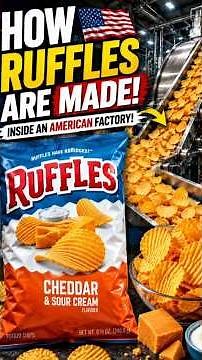 🤯How Ruffles Chips Are Made #shorts #food #factory