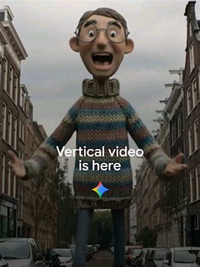 Things are looking up in Gemini ☝️ Rolling out now: upload a vertical image in Veo 3.1 to get a vertical video back. To try it, start a new chat, select “Video,” and upload a vertical reference photo with your prompt. #googlegeminiai #googlegemini #veo3 #verticalvideo