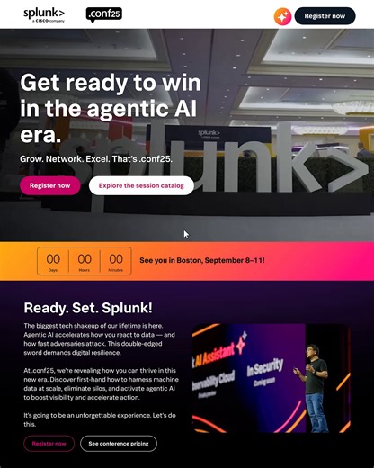 1K views | When the Splunk AI Assistant becomes the #splunkconf25 hype man. 欄 Networking  AI Insights ‍↕️ Hands-on training Yep, this is just the nudge you needed. Get registered today: https://splk.it/460aac5 | Splunk | Facebook