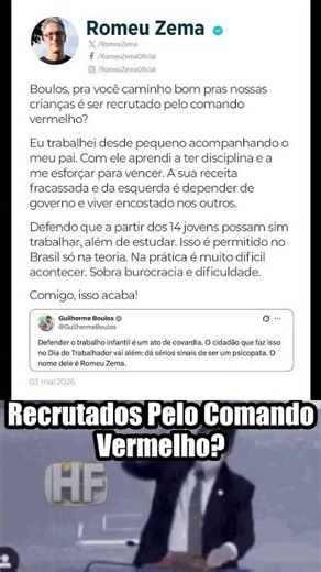 Zema rebate Boulos: Trabalho ensina disciplina, não é contrabando de jovens! 💪