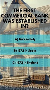 Who Opened the World's First Commercial Bank? #trivia #financialinstitutions