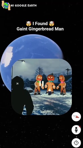 I Found 😱 Gaint Gingerbread Man 🌎In Google Maps And Google Earth #shots #googleearth #n1googleearth