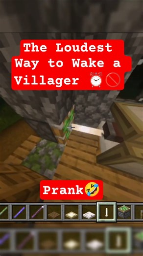 The Loudest Way to Wake a Villager ⏰🚫 Prank🤣