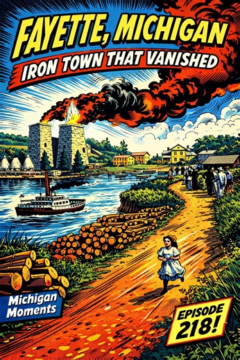 Fayette was a charcoal-iron company town built on Lake Michigan’s Garden Peninsula. When the forests ran out and ironmaking changed, the town emptied fast. The ruins and restored buildings still tell the story. | Thumbwind