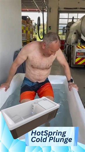 He jumped into the HotSpring Cold Plunge and instantly reconsidered all his life choices. Now in stock at The Spa Shop — come take the plunge (if you dare) 😆❄️ #ColdPlunge #icebath #TheSpaShop #ColdTherapy #SpaLife #ChillOut | The Spa Shop