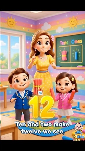 Tens and Ones for Kids 🔢 | Place Value Song 🎶 | Easy Maths Learning #shorts #kiddotoonstv