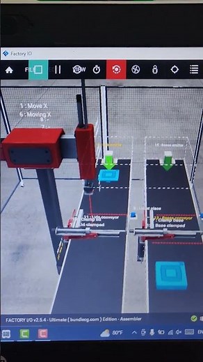 Assembly Unit using TIA Portal V17 with Factory IO #animation #automation #hmi #plc #scada #vfd