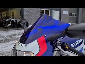 2000 Suzuki GSX-R750 cold engine start and walkaround