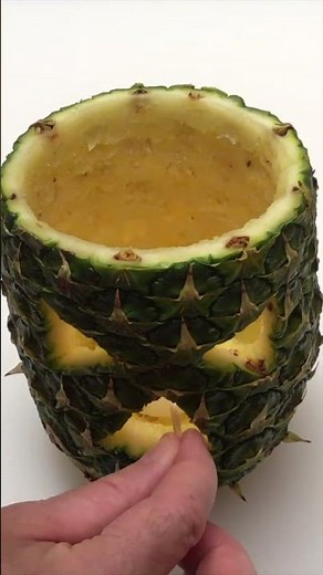 Pineapple Jack-o'-Lantern for Halloween