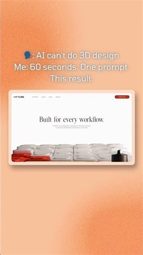 Build 3D Websites With ONE Prompt? 🤖✨ #webdesign #ai #uidesign