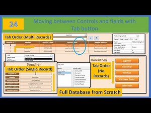 Ms Access Tutorial 24_ Moving between controls and fields with tab button