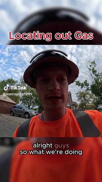 Locating out the gas line #construction #bluecollar #fyp #plumbing #foryou