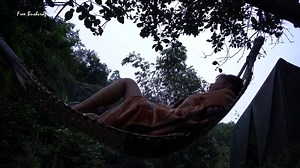 Knitting Bamboo Hammock to Relax, Solo Bushcraft in 365 Days | Free Bushcraft