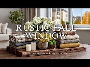 Rustic Fall Window Ledge Home Decorating Ideas with Seasonal Details