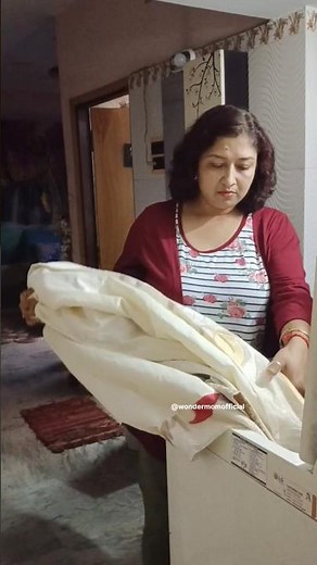 How To Wash Curtain In Washing Machine With Ring ? #curtains #cleaninghack #cleaningroutine